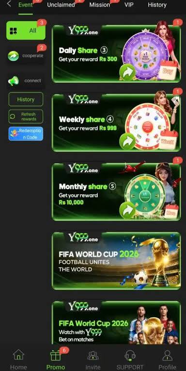 Y999 Game promo and share rewards