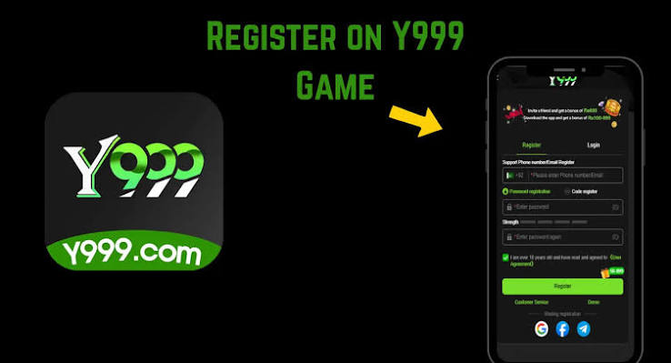 Y999 login and register on Android